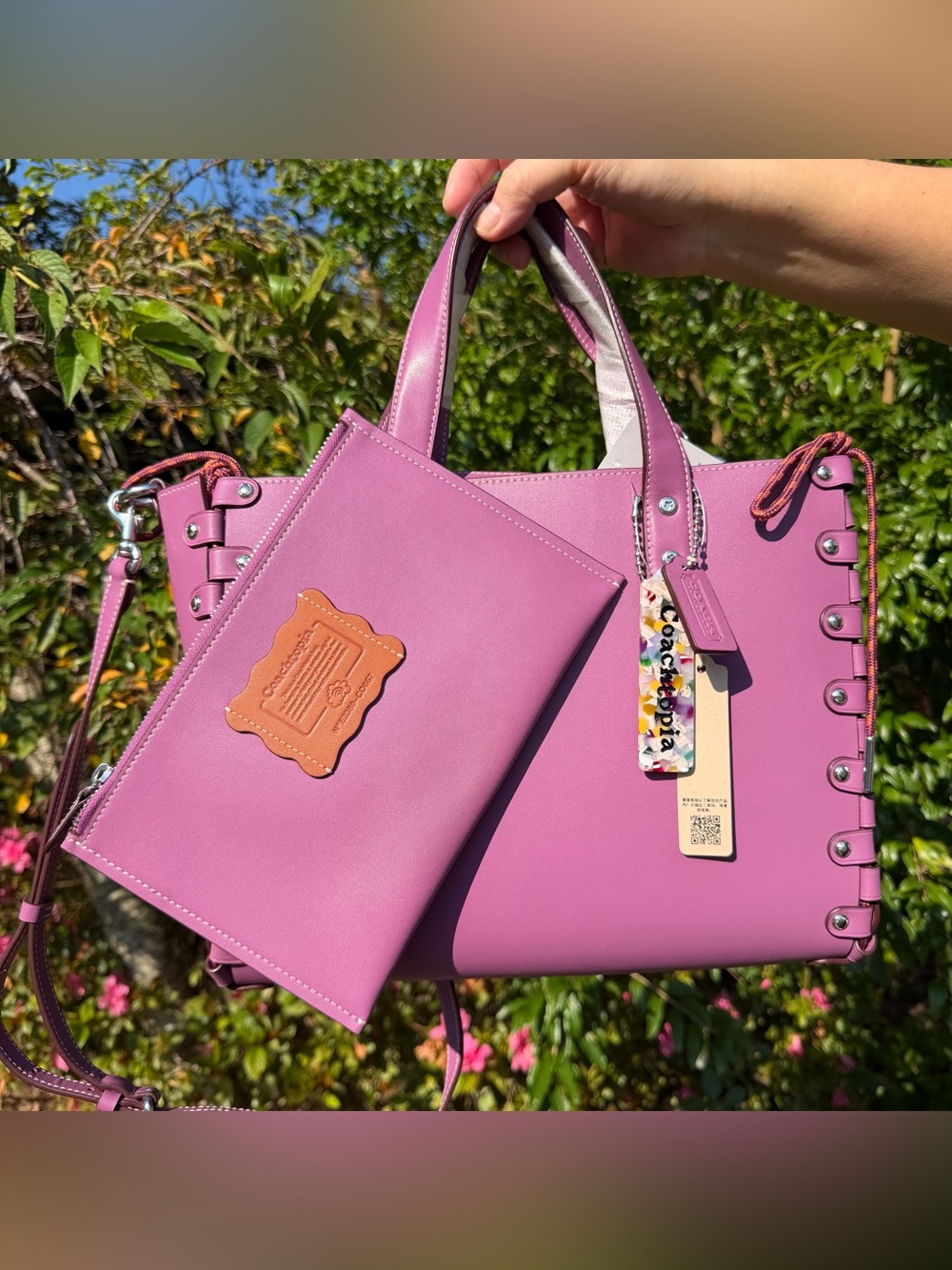 NWT Coach Medium Re-Laceable Tote In Coachtopia Leather CO667